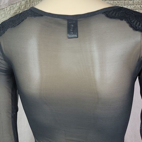 BLACK  LACE SEE THRU BODYSUIT SP‎ - Picture 7 of 9